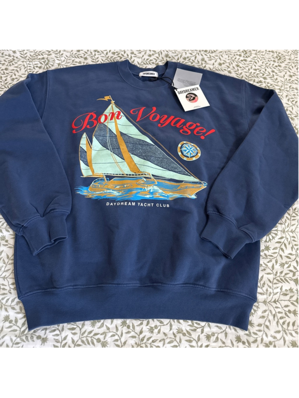 DAYDREAMER Blue Bon Voyage Sweatshirt XS - Picture 1 of 5